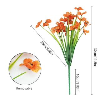 Foto 4 | Foto 4 | Flores De Otoño Artificiales Uieke, Plantas De Otoño Falsas (naranja) - Venta Internacional.
