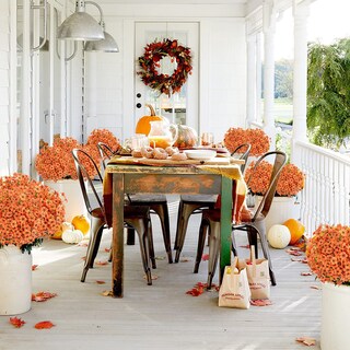 Foto 5 | Foto 5 | Flores De Otoño Artificiales Uieke, Plantas De Otoño Falsas (naranja) - Venta Internacional.