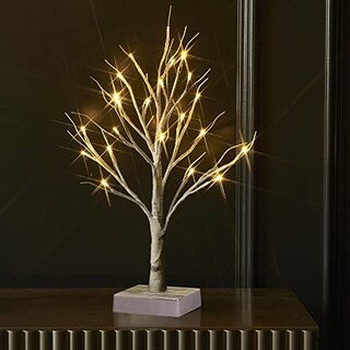 Foto 1 | Foto 1 | Fudios De Abedul De Mesa Preiluminados Con Temporizador De 45 Cm Y 24 Led - Venta Internacional.