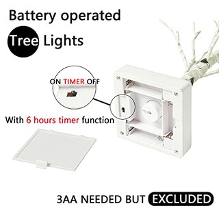 Foto 3 | Foto 3 | Fudios De Abedul De Mesa Preiluminados Con Temporizador De 45 Cm Y 24 Led - Venta Internacional.