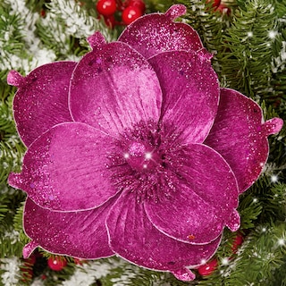 Foto 1 | Foto 1 | Magnolias Navideñas Serwalin, 8 Pulgadas, Rosa Intenso, 6 Unidades - Venta Internacional.