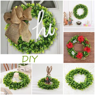 Foto 4 | Foto 4 | Wreath U'artlines Primavera-verano, 43 Cm, Madera De Boj Verde, Plástico - Venta Internacional.
