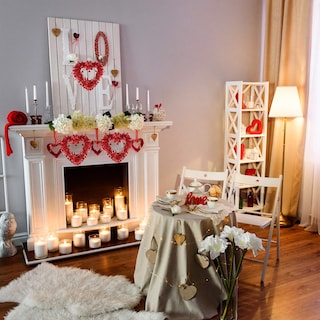 Foto 2 | Foto 2 | Coronas De Corazón De San Valentín, Paquete De 6, Oropel Rojo En Forma De Corazón - Venta Internacional.