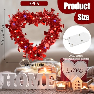 Foto 2 | Foto 2 | Corona San Valentín de Corazón Ccinee Con Luces X3 - Venta Internacional