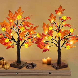 Foto 1 | Foto 1 | Decoraciones De Acción De Gracias Turnmeon, Árbol De Arce Otoñal Preiluminado - Venta Internacional.