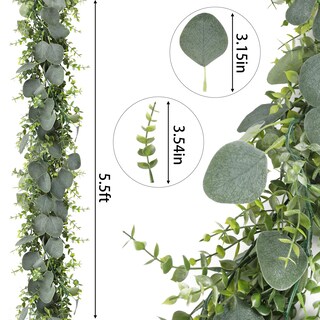 Foto 2 | Foto 2 | Guirnalda Artificial de Eucalipto Cewor 5 Piezas de 5.5 Pies - Venta Internacional