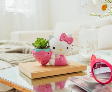 Foto 6 | Foto 6 | Maceta De Cerámica Toynk Sanrio Hello Kitty Fresa 12 Cm - Venta Internacional.