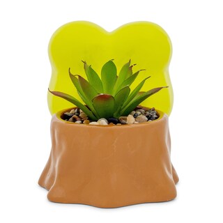 Foto 4 | Foto 4 | Mini Maceta Plateada Con Tocón De Búfalo Sanrio Keroppi Con Suculentas - Venta Internacional.