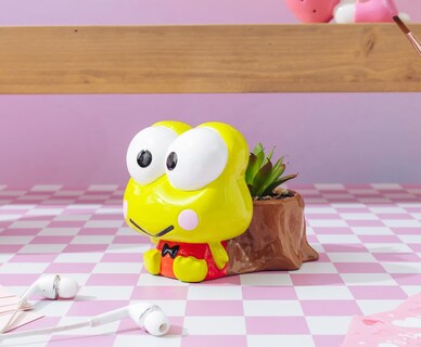 Foto 5 | Foto 5 | Mini Maceta Plateada Con Tocón De Búfalo Sanrio Keroppi Con Suculentas - Venta Internacional.
