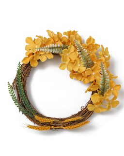 Foto 2 | Foto 2 | Cabezas Artificiales De Hortensia Duhouse Silk, 6 Unidades, Color Amarillo Mostaza - Venta Internacional.