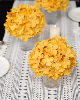 Foto 4 | Foto 4 | Cabezas Artificiales De Hortensia Duhouse Silk, 6 Unidades, Color Amarillo Mostaza - Venta Internacional.