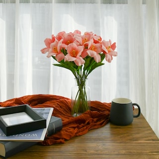 Foto 4 | Foto 4 | Flores Artificiales De Seda Con Forma De Tulipán, Color Rosa Mandy, 12 X 35 Cm - Venta Internacional.