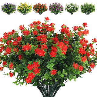 Foto 1 | Foto 1 | Flores Artificiales Recutms, 8 Paquetes, Para Exteriores, Resistentes A Los Rayos Uv - Venta Internacional.