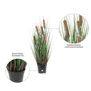 Foto 5 | Foto 5 | Hierba Verde Recta Artificial En Maceta De 24 Cm Con Maceta Negra - Venta Internacional.