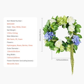 Foto 7 | Foto 7 | Corona de Primavera Artificial 60 cm - Venta Internacional