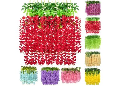 Foto 1 | Foto 1 | Xtellar Colección Elegante De 30 Flores Wisteria Artificiales De 1.1m Para Decoración Festiva Y Romántica En Azul