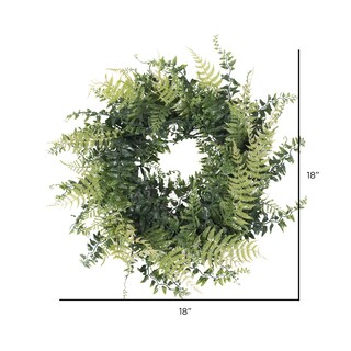 Foto 3 | Foto 3 | Corona Artificial Verde Con Forma De Helecho Y Hierba, 18 Cm, Vicker - Venta Internacional.