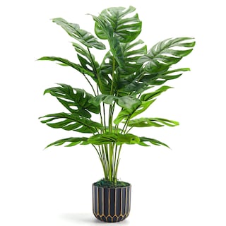 Foto 1 | Foto 1 | Planta Artificial Der Rose Monstera De 70 Cm De Altura Con Maceta - Venta Internacional.
