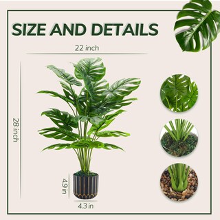 Foto 2 | Foto 2 | Planta Artificial Der Rose Monstera De 70 Cm De Altura Con Maceta - Venta Internacional.