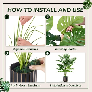 Foto 3 | Foto 3 | Planta Artificial Der Rose Monstera De 70 Cm De Altura Con Maceta - Venta Internacional.