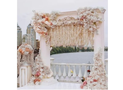 Foto 3 | Foto 3 | Xtellar Elegante Set 27pcs De Flores Artificiales Wisteria De 1.1m Para Bodas Y Decoración Aspiracional De Interiores Y Exterior
