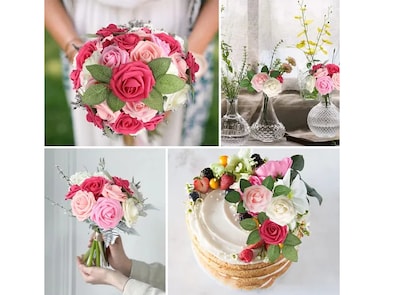 Foto 4 | Foto 4 | Xtellar Rosas Artificiales Deluxe 25pc, Decorativas De Lujo Para Eventos Elegantes Y Creaciones Manuales