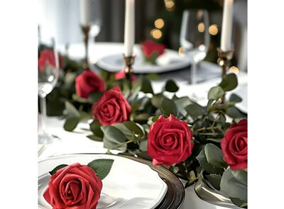 Foto 3 | Foto 3 | Xtellar Rosas Artificiales Deluxe 25pc, Decorativas De Lujo Para Eventos Elegantes Y Creaciones Manuales