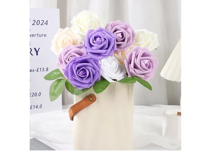 Foto 5 | Foto 5 | Xtellar Rosas Artificiales Deluxe 25pc, Decorativas De Lujo Para Eventos Elegantes Y Creaciones Manuales