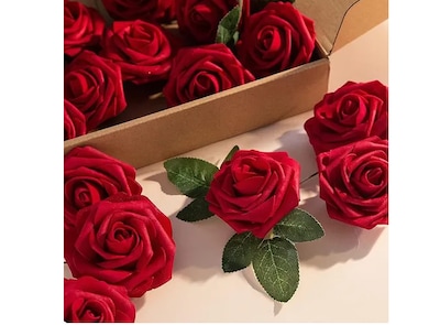 Foto 2 | Foto 2 | Xtellar Rosas Artificiales Deluxe 25pc, Decorativas De Lujo Para Eventos Elegantes Y Creaciones Manuales