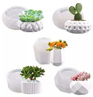 Foto 1 | Foto 1 | Set Xtellar De 5 Moldes Aspiracionales De Silicona Para Macetas Tamaño Pequeño - Herramienta Diy Ideal Para Jardinería Y Deco