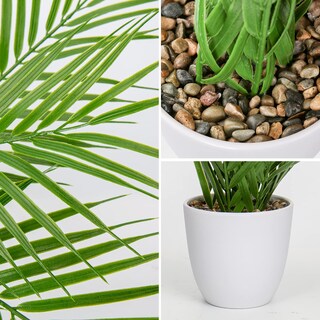 Foto 3 | Foto 3 | Palmera Artificial Briful De 38 Cm En Maceta Blanca Real Touch - Venta Internacional.