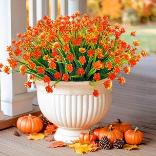Foto 6 | Foto 6 | 12 Paquetes De Flores Artificiales De Otoño Turnmeon Para Exteriores - Venta Internacional.