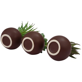 Foto 7 | Foto 7 | Plantas Suculentas Artificiales Mygift Con Macetas Redondas De Cerámica - Venta Internacional.