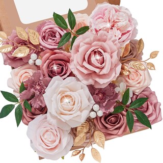 Foto 1 | Foto 1 | Flores Artificiales Serwalin Wedding Dusty Rose Silk X14 - Venta Internacional.