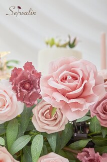 Foto 7 | Foto 7 | Flores Artificiales Serwalin Wedding Dusty Rose Silk X14 - Venta Internacional.