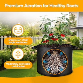 Foto 4 | Foto 4 | Macetas Grow Bags Simple Deluxe, 37,85 L, Paquete De 5 Macetas, 10 Galones - Venta Internacional.
