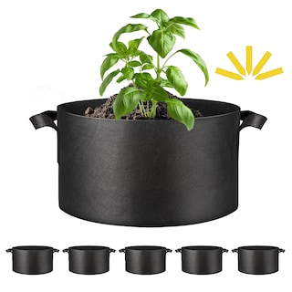 Foto 1 | Foto 1 | Macetas Grow Bags Simple Deluxe De 15 Galones (5 Unidades), Color Negro - Venta Internacional.