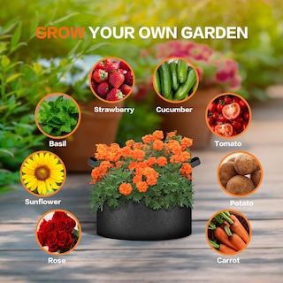Foto 6 | Foto 6 | Macetas De Tela Para Plantas Ipower, 5 Galones, 6 Unidades, Color Negro - Venta Internacional.