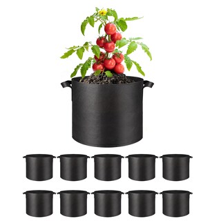 Foto 1 | Foto 1 | Macetas Grow Bags Simple Deluxe, 11,4 L, Paquete De 10, Color Negro - Venta Internacional.
