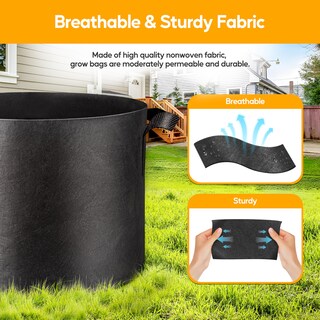 Foto 4 | Foto 4 | Macetas Grow Bags Simple Deluxe, 11,4 L, Paquete De 10, Color Negro - Venta Internacional.