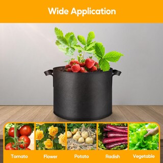 Foto 7 | Foto 7 | Macetas Grow Bags Simple Deluxe, 11,4 L, Paquete De 10, Color Negro - Venta Internacional.
