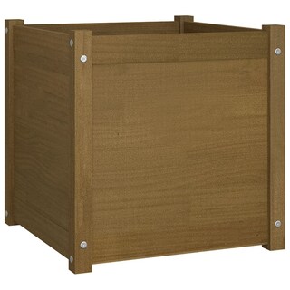 Foto 4 | Foto 4 | Maceta Cuadrada Vidaxl De Madera De Pino Maciza De 50 X 50 X 50 Cm Juego De 2 - Venta Internacional.