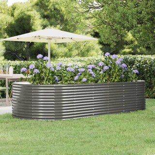 Foto 2 | Foto 2 | Cama Elevada De Jardín Vidaxl De Acero Con Recubrimiento En Polvo Gris 291 X 140 X 68 Cm - Venta Internacional.