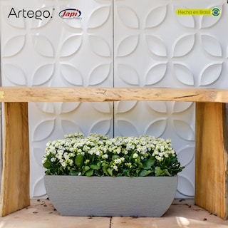 Foto 3 | Foto 3 | Maceta Artego para Exteriores Tipo Jardinera 45 cm Gris Stone de Polietileno Ultra Ligera