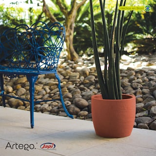 Foto 6 | Foto 6 | Maceta Moderna Para Exteriores Compacta De 20 Cm De Alto Cota Color Terracota De Polietileno Ultra Ligera Artego