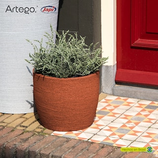 Foto 7 | Foto 7 | Maceta Moderna Para Exteriores Compacta De 20 Cm De Alto Cota Color Terracota De Polietileno Ultra Ligera Artego