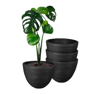 Foto 1 | Foto 1 | Atmos Homeware Macetas Decorativas Para Interior Y Exterior | Capacidad Para 45 Litros | Modelo Kun Color Negro 4 Piezas