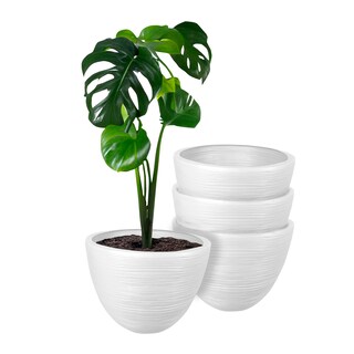 Foto 1 | Foto 1 | Atmos Homeware Macetas Decorativas Para Interior Y Exterior | Capacidad Para 45 Litros | Modelo Kun Color Blanco 4 Piezas