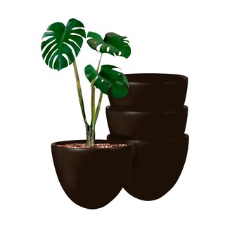 Foto 1 | Foto 1 | Atmos Homeware Macetas Decorativas Para Interior Y Exterior | Capacidad Para 45 Litros | Modelo Bis Color Chocolate 4 Piezas