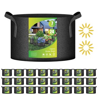 Foto 1 | Foto 1 | Grow Bags Ipower, Tela No Tejida De 26 Litros Con Asas De Nailon, Paquete De 24 Unidades - Venta Internacional.